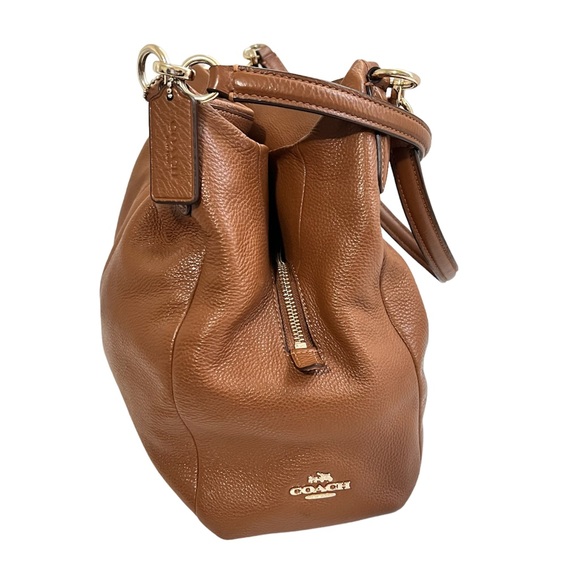 Coach Handbags - COACH Phoebe Pebble Leather Shoulder Bag Hobo Oversized Light Saddle Tote Purse
